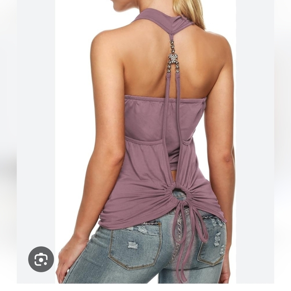 zeagoo Tops - Zeagoo Coul Neck Halter Top Sz. XL NWT